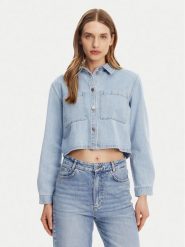 JDY Kurtka jeansowa Marly 15338847 Błękitny Oversize. Niebieskie kurtki damskie JDY, xs, bez wzorów, z bawełny, bez kaptura. Za 129.99 zł.