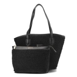 Czarna Torebka Big Star 2w1 Damska Shopperka + Kosmetyczka. Czarne shopper bag Big Star, bez wzorów, na ramię, bez dodatków. Za 199.00 zł.