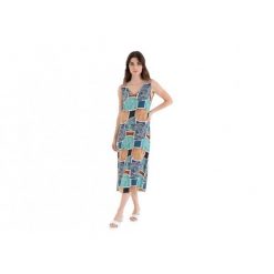 Sukienka plażowa midi rozm. L Bluish L257426 bez rękawów. Szlafroki damskie Massana Homewear, z aplikacjami, z materiału, bez kaptura. Za 283.00 zł.