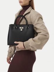 Nine West Torebka CEO-TRUE GRACE-LDA9866 Czarny. Czarne kuferki damskie Nine West, ze skóry, bez dodatków. Za 299.99 zł.