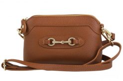 Listonoszka skórzana BARBERINI'S 967-12 j. brązowy. Brązowe shopper bag Barberinis, z aplikacjami, ze skóry, małe, bez dodatków. Za 189.99 zł.