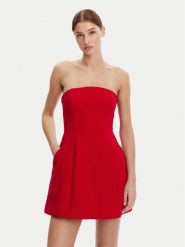 Bardot Sukienka koktajlowa 59333DB2 Czerwony Regular Fit. Czerwone sukienki damskie Bardot, bez wzorów, z syntetyku, wizytowe, bez ramiączek. Za 319.99 zł.