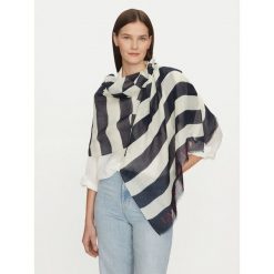 Szal LAUREN RALPH LAUREN. Niebieskie szaliki damskie Lauren Ralph Lauren, bez wzorów. Za 279.99 zł.