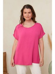 Curvy Lady Bluzka w kolorze różowym rozmiar: 44/46. Różowe bluzki damskie Curvy Lady, bez wzorów, klasyczne, bez kołnierzyka, bez ramiączek. Za 87.61 zł.