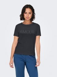 JDY Koszulka w kolorze czarnym rozmiar: S. Czarne koszulki damskie JDY, s, bez wzorów, bez kołnierzyka, bez ramiączek. Za 41.79 zł.