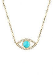 Elli Damskie evil eye Howlit turkusowy z kryształami w srebrze próby 925 Sterling Silver Naszyjniki 1 ct. Niebieskie naszyjniki damskie Elli, srebrne. Za 228.99 zł.