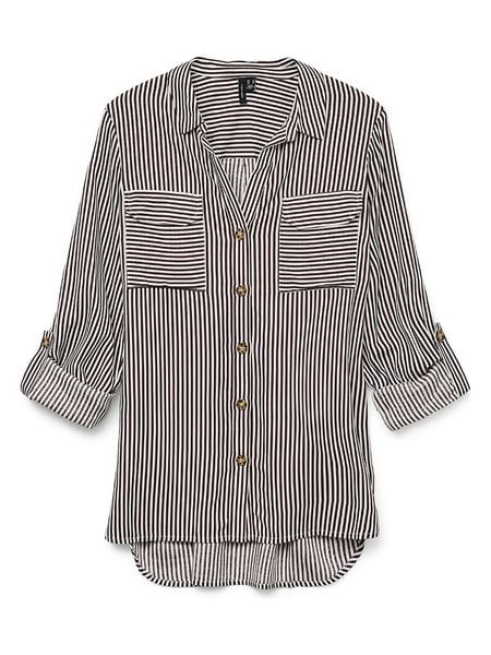 Vero Moda Koszula w kolorze bordowo-białym rozmiar: XS. Białe koszule damskie Vero Moda, xs, bez wzorów, z wiskozy, bez kołnierzyka, bez ramiączek. Za 56.79 zł.