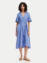 Marella Sukienka koszulowa Detto 2615221082 Niebieski Regular Fit. Niebieskie sukienki damskie Marella, bez wzorów, z wiskozy, bez ramiączek. Za 919.99 zł.