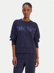 DKNY Sport Bluza DP6T1561 Granatowy Oversize. Niebieskie bluzy damskie DKNY Sport, xs, bez wzorów, z bawełny, bez kaptura. Za 309.99 zł.