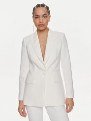 Elisabetta Franchi Marynarka GI-069-41E2-V580 Biały Regular Fit. Białe marynarki i żakiety damskie Elisabetta Franchi, bez wzorów, z syntetyku. Za 3,079.00 zł.