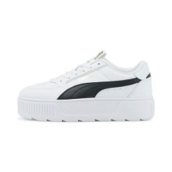 Buty sportowe damskie PUMA KARMEN REBELLE sneakersy. Białe obuwie sportowe casual damskie Puma, z materiału, trekkingowe. Za 473.00 zł.