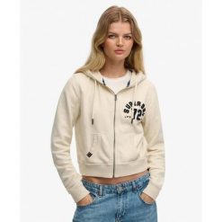 Kobieca klasyczna bluza z kapturem Superdry Athletic. Niebieskie bluzy damskie Superdry, bez wzorów, z kapturem. Za 326.00 zł.