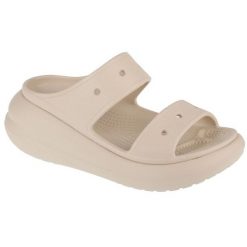 Klapki Crocs Crush Sandal 207670-2Y2 beżowy. Brązowe klapki damskie bez wzorów, bez obcasa, bez zapięcia. Za 311.70 zł.