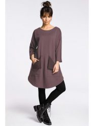 Be Wear Sukienka w kolorze ciemnoszarym rozmiar: XXL/3XL. Czarne sukienki damskie Be Wear, bez wzorów, bez ramiączek. Za 45.00 zł.