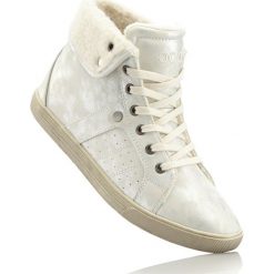 Wysokie sneakersy bonprix srebrny z połyskiem. Szare obuwie sportowe damskie marki Big Star, z materiału. Za 109.99 zł.