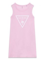 Guess Sukienka codzienna J6GK25 JA914 Różowy Regular Fit. Czerwone sukienki dziewczęce Guess, z aplikacjami, z bawełny, bez ramiączek, proste. Za 139.99 zł.
