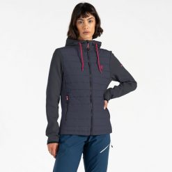 Kurtka hybrydowa damska Mountain Series. Niebieskie kurtki damskie Dare 2b, bez wzorów, z bawełny, bez kaptura. W wyprzedaży za 249.99 zł.