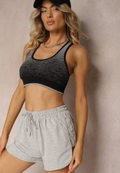 Jasnoszare Szorty Dresowe z Dodatkiem Bawełny High Waist Florazen. Szare szorty damskie Renee, bez wzorów, z bawełny, z podwyższonym stanem. Za 24.99 zł.