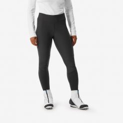 Legginsy do narciarstwa biegowego damskie Inovik 500. Czarne legginsy damskie WED'ZE, l, bez wzorów, z elastanu. Za 159.99 zł.