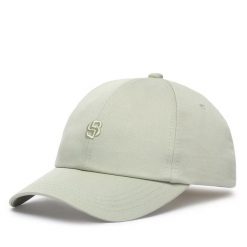 Czapka z daszkiem BOSS. Zielone czapki z daszkiem damskie Boss, bez wzorów. Za 169.99 zł.