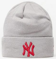 Czapka zimowa New Era League Yankees beanie szaro-czerwona One Size. Czerwone czapki damskie New Era, na zimę, bez wzorów. Za 202.99 zł.