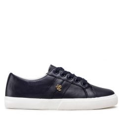 Tenisówki LAUREN RALPH LAUREN. Niebieskie trampki damskie Lauren Ralph Lauren, bez wzorów, bez zapięcia. Za 379.99 zł.