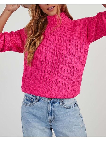 Milan Kiss Sweter w kolorze różowym rozmiar: S. Różowe swetry klasyczne damskie Milan Kiss, s, bez kołnierzyka. Za 170.47 zł.