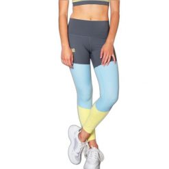 Legginsy trójkolorowe damskie Snap Climbing. Niebieskie legginsy damskie SNAP CLIMBING, s, bez wzorów. Za 316.50 zł.