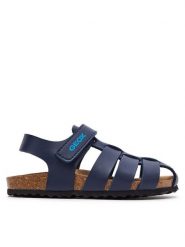 Geox Sandały J Ghita Boy J458LA 000BC C4002 M Granatowy. Niebieskie sandały chłopięce Geox, ze skóry, bez zapięcia. Za 119.99 zł.