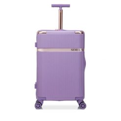 Walizka średnia Semi Line. Fioletowe walizki Semi-line, bez wzorów, średnie. Za 229.99 zł.