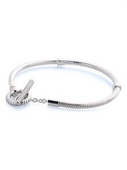 Pandora Srebrna bransoletka z zawieszką rozmiar: onesize. Szare bransoletki damskie Pandora, srebrne. Za 199.95 zł.
