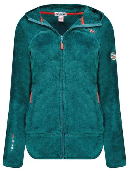 Geographical Norway Kurtka polarowa "Upalood" w kolorze ciemnozielonym rozmiar: XXL. Zielone kurtki damskie Geographical Norway, xxl, bez wzorów, z polaru, bez kaptura. Za 113.63 zł.