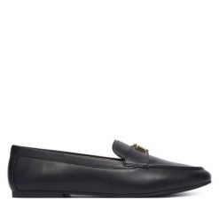 Lordsy LAUREN RALPH LAUREN. Czarne półbuty damskie Lauren Ralph Lauren, bez wzorów, bez obcasa, bez zapięcia. Za 689.99 zł.