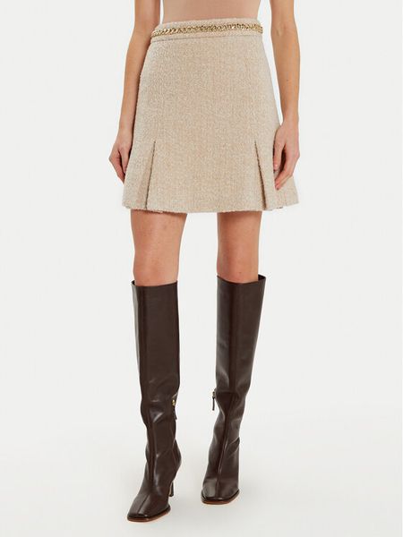 Marciano Guess Spódnica mini Helene 4BGD08 7186A Beżowy Regular Fit. Brązowe spódnice damskie Marciano Guess, z aplikacjami, z syntetyku, mini. Za 419.99 zł.