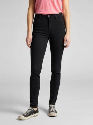 Lee Dżinsy - Slim fit - w kolorze czarnym rozmiar: W27/L33. Czarne jeansy damskie Lee, z podwyższonym stanem. Za 122.96 zł.