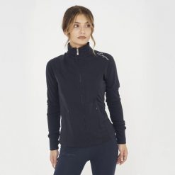 Damska Bluza Treningowa Dafne z Kapturem i Zamkiem Niebieska. Niebieskie bluzy damskie LEGEA, s, bez wzorów, z bawełny, bez kaptura. Za 96.00 zł.