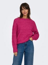 ONLY Sweter w kolorze różowym rozmiar: S. Różowe swetry klasyczne damskie Only, s, z wełny, bez kołnierzyka. Za 61.46 zł.