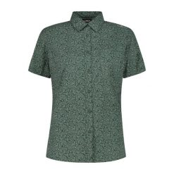 Koszula damska CMP. Zielone koszule damskie CMP, bez wzorów, sportowe, bez kołnierzyka, bez ramiączek. Za 241.50 zł.