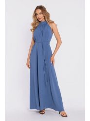 Made of emotion Sukienka w kolorze niebieskim rozmiar: onesize. Niebieskie sukienki damskie Made Of Emotion, bez wzorów, z tkaniny, bez ramiączek. Za 244.99 zł.