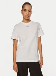 Calvin Klein T-Shirt Nano Logo K20K207519 Biały Regular Fit. Białe t-shirty damskie Calvin Klein, s, bez wzorów, z bawełny, bez kołnierzyka. Za 99.99 zł.