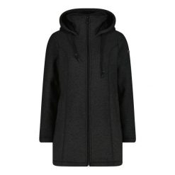 Kurtka parka damska z odpinanym kapturem CMP. Czarne kurtki damskie CMP, na zimę, z materiału, z kapturem. Za 390.25 zł.