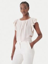 Rinascimento Bluzka CFC0127449003 Beżowy Regular Fit. Brązowe bluzki damskie Rinascimento, xs, bez wzorów, z syntetyku, bez kołnierzyka, bez ramiączek. Za 249.99 zł.