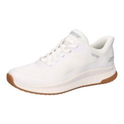 Buty sportowe Sneakersy damskie, Slip-Ins: Bobs Squad 4 - Staple Look. Białe obuwie sportowe casual damskie Skechers, trekkingowe, Skechers Sport. Za 309.99 zł.