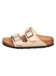 Birkenstock Klapki "Arizona" w kolorze beżowym rozmiar: 43. Brązowe klapki damskie Birkenstock, bez wzorów, bez obcasa, bez zapięcia. Za 525.86 zł.