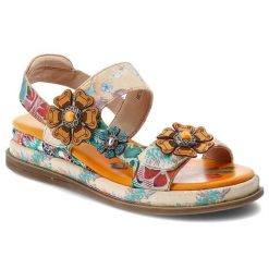 Sandały damskie Artiker, cholewka z materiału tekstylnego regulowane paski z zapięciem na rzep ozdobne aplikacje, beżowe, 58C1022. Brązowe sandały damskie Artiker, z aplikacjami, bez obcasa, bez zapięcia. Za 309.00 zł.