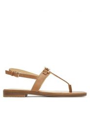 Guess Sandały FLJREL LEA21 Brązowy. Brązowe sandały damskie Guess, z aplikacjami, ze skóry, bez obcasa, na płaskiej podeszwie, bez zapięcia. Za 309.99 zł.