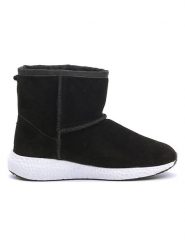 NICEBAY Skórzane botki zimowe "Boop" w kolorze czarnym rozmiar: 37. Czarne botki damskie NICEBAY, na zimę, z materiału, bez obcasa, bez zapięcia. Za 165.99 zł.