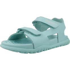 Sandały GEOX J SANDAL FUSBETTO GI Niebieski. Niebieskie sandały damskie Geox, bez wzorów, z syntetyku, bez obcasa, bez zapięcia. Za 189.99 zł.
