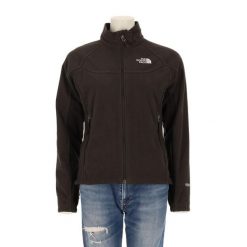 Damska kurtka polarowa WindWall. Czarne kurtki damskie The North Face, l, bez wzorów, z polaru, bez kaptura. Za 170.36 zł.