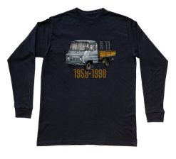 Żuk A11 — bluzka z długim rękawem (Rozmiar: 5 - 6 lat; Kolor koszulki: czarny; Rodzaj nadruku: Żuk A11). Czarne bluzki damskie nikiniki, s, bez wzorów, z bawełny, bez kołnierzyka, bez ramiączek. Za 79.00 zł.